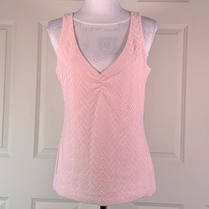 White House Black Market V-Neck Textured Top